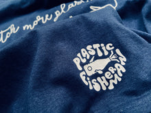 Load image into Gallery viewer, Catch More Plastic T-shirt, Deep Ocean Blue