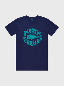 Original Plastic Fisherman T-shirt, Deep Ocean Blue