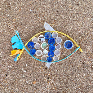 Catch Of The Day - Bottlecap Fish 7.5" x 7.5"